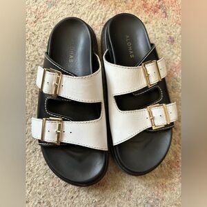 ALOHAS Dual-Tone Sandals with Gold Accents size 41 so cute and comfy